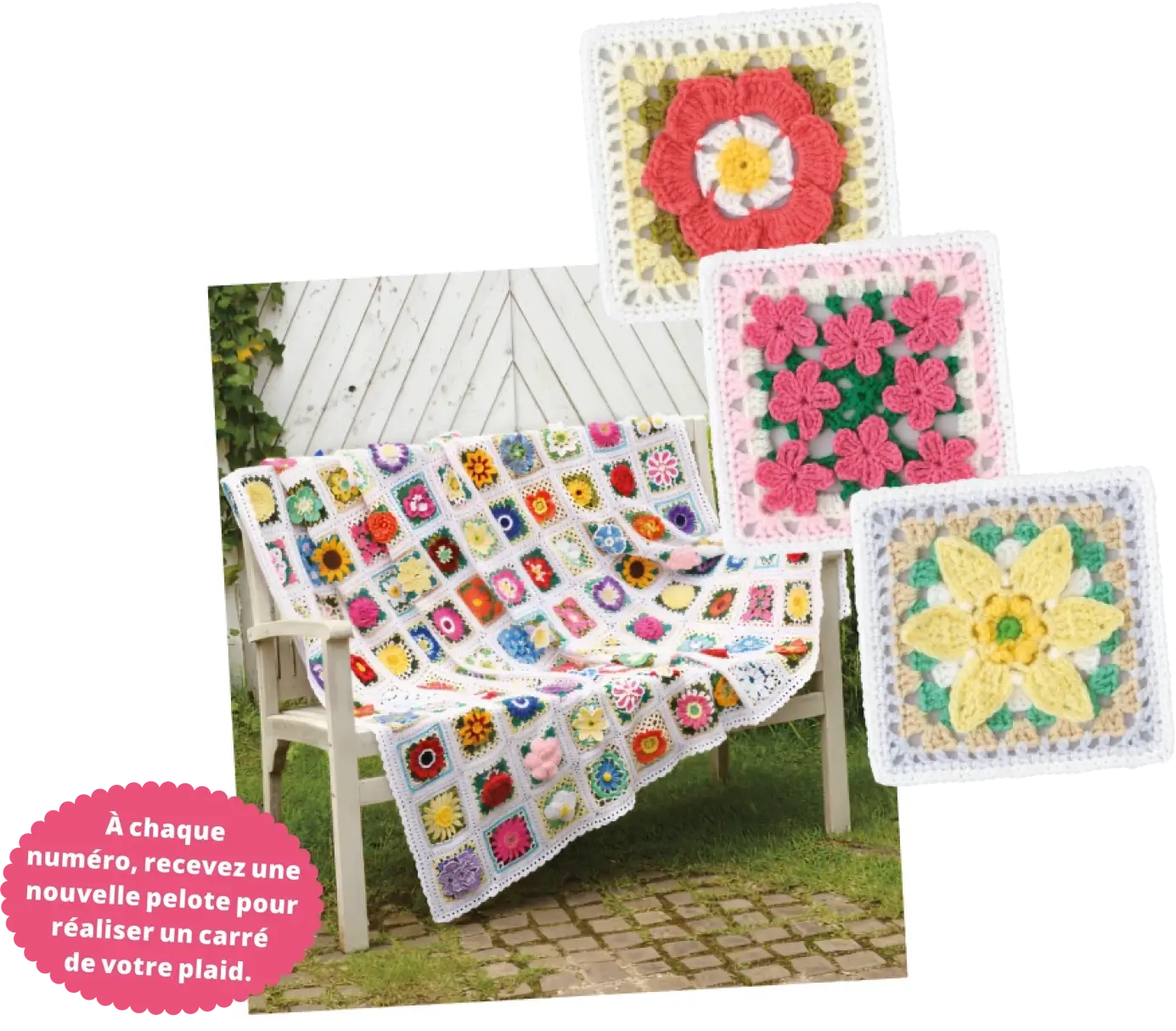 Le merveilleux plaid 3D fleuri